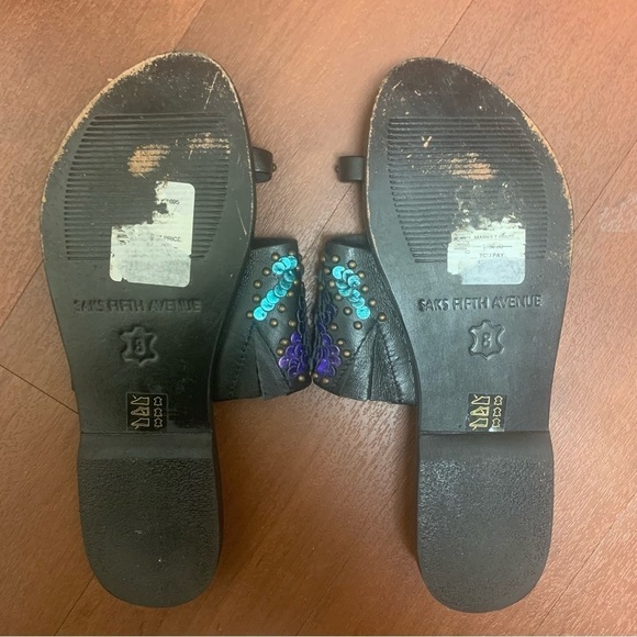 Saks Fifth Avenue Leather Sandals - Picture 4 of 8